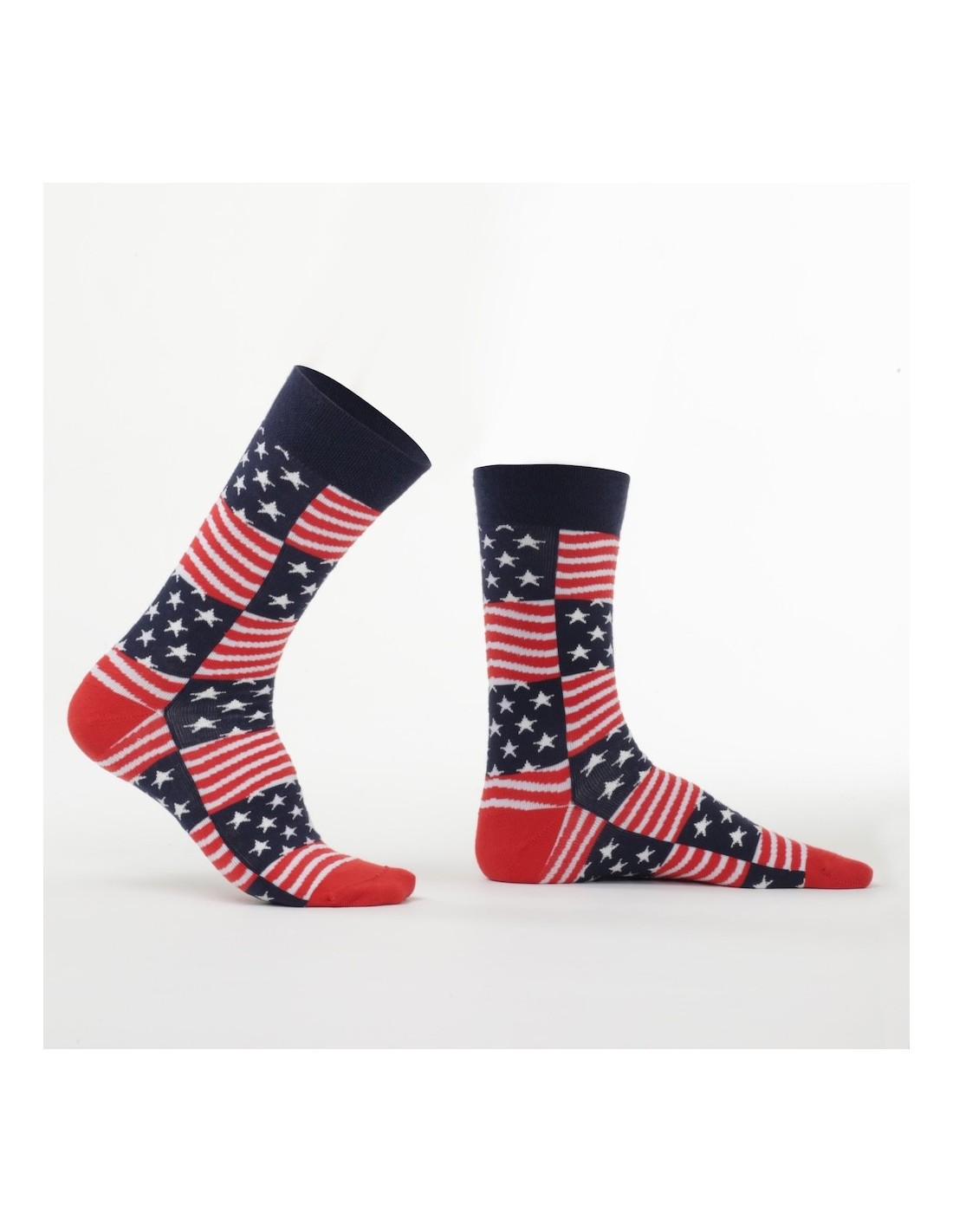 Navy blue and red men\'s socks America SM03 - Online store - Boutique